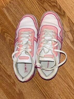 Lacoste White and Pink Women's Athletic Sneakers
